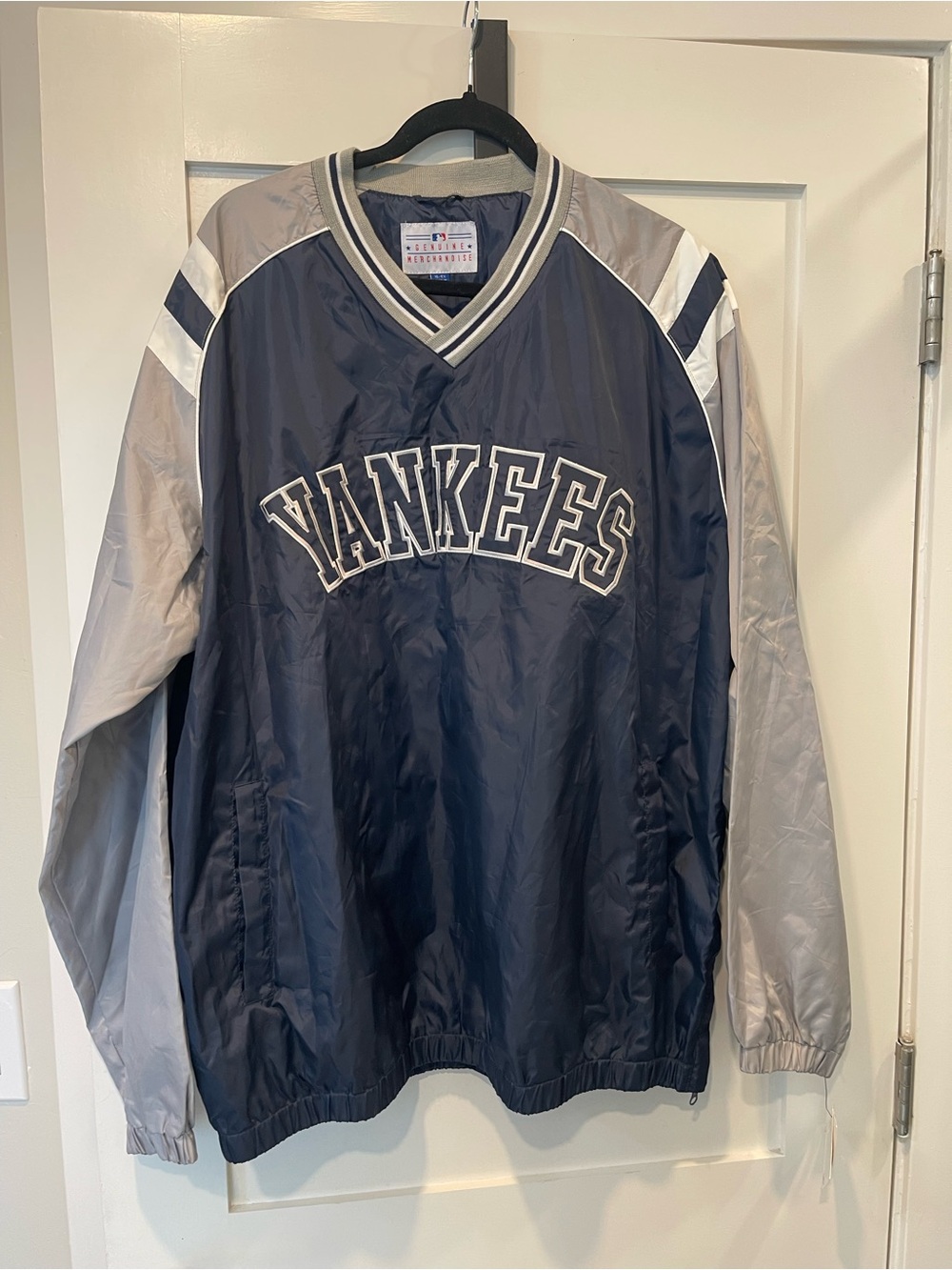 Men’s Genuine Merchandise Navy & Gray Yankees Pullover Jacket sz XL NEW
